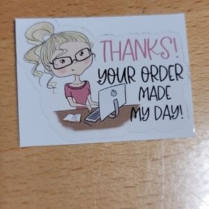 Small Business Stickers, Thanks Your Order Made My Day